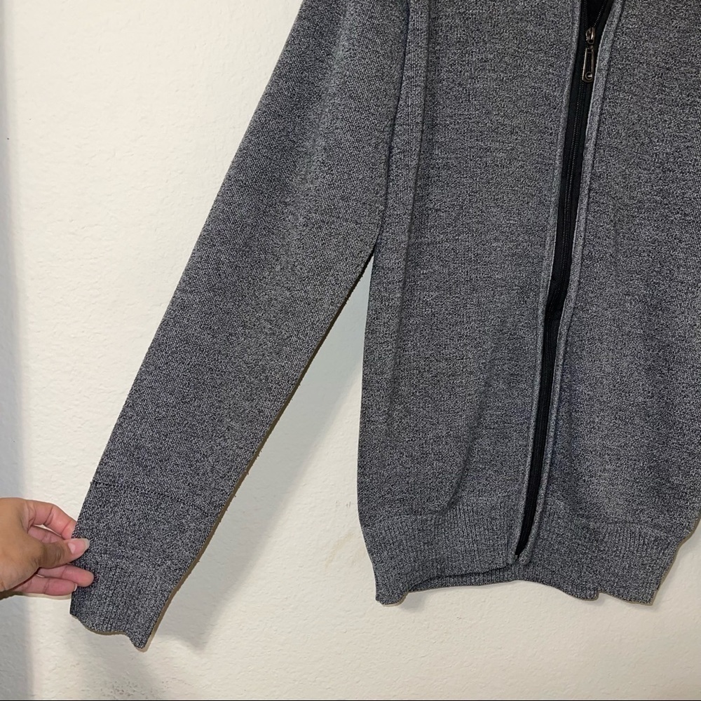 True Rock Gray Cardigan Solid Sweater - image 4